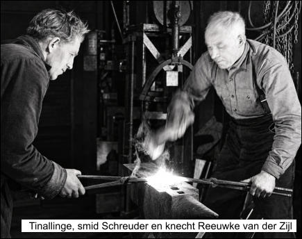 Tinallinge, smid Schreuder en knecht Reeuwke van der Zijl